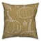 Mustard Yellow Fall Pattern Throw Pillow